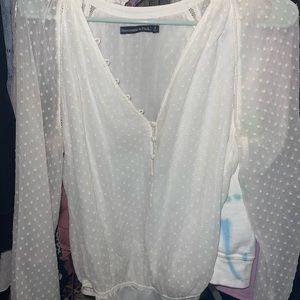WHITE ABERCROMBIE BODY SUIT
